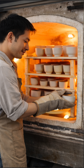 陶器を焼く